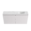 MONDIAZ TURE-DLUX Meuble toilette - 100cm - Cale - EDEN - vasque Opalo - position droite - sans trou de robinet SW1104245