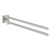 GROHE Start Cube Porte-serviettes - 43,8 cm - 2 couvercles - pivotant - superacier SW878168
