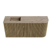 Mondiaz JOYA-DLUX 91.6cm meuble de salle de bains - arrondi droit couleur Dusk - Vasque FAYE position Gauche 1 trou de robinet couleur Arena. SW1425773