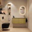 MONDIAZ TURE-DLUX Meuble WC 120 cm Oro. EDEN lavabo Frappe position droite. Avec 1 trou de robinet. SW1102919