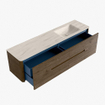 Mondiaz CIRO-DLUX Badkamermeubelset - 180x45x50cm - Solid surface wastafel Meli - 1 wasbak Rechts - zonder kraangaten - 4 lades - Dusk SW1533189