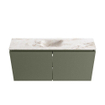 MONDIAZ TURE-DLUX Meuble toilette - 100cm - Army - EDEN - vasque Frappe - position centrale - 1 trou de robinet SW1102662