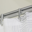 Sealskin Easy Roll Rail rideau de douche avec support plafond 170x80cm avec anneaux aluminium SW21953