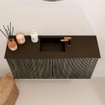 Mondiaz JOYA 80cm meuble de toilette - couleur Shadow - Vasque FAYE position Milieu 1 trou de robinet couleur Urban SW1426194
