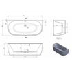 Go by Van Marcke D-Shape Design baignoire demi-îlot dos au mur - 180x80cm - acrylique - blanc mat SW1009239