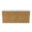 Mondiaz JOYA-DLUX 90cm toiletmeubel - kleur Oak - Wastafel FAYE positie Links Zonder kraangat kleur Frappe. SW1421918