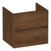 BRAUER Adore Wavy meuble sous-lavabo 60 2 tiroirs softclose - sans poignée - 1 découpe pour siphon - Forest Cacao SW1198603