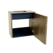 Mondiaz JOYA-DLUX 40cm toiletmeubel - kleur Dusk - Wastafel FAYE positie Links 1 kraangat kleur Saba. SW1426034
