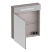 BRAUER Promise spiegelkast - 60x70x15cm -- met verlichting 1 linksdraaiende spiegeldeur Timber Greige SW1203721