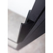 Riho Grid Porte pivotante XL 130x200cm profilé noir mat et verre clair SW258586