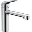 Hansgrohe M42 M423-H120 Mitigeur de cuisine 1 trou pour installation devant fenêtre avec bec pivotant 360° rabattable chrome SW241703