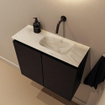 MONDIAZ TURE-DLUX Meuble toilette - 60cm - Urban - EDEN - vasque Ostra - position droite - sans trou de robinet SW1104701