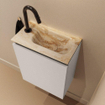 MONDIAZ TURE-DLUX Meuble toilette - 40cm - Linen - EDEN - vasque Frappe - position droite - 1 trou de robinet SW1102820