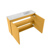 MONDIAZ TURE-DLUX Meuble toilette - 80cm - Ocher - EDEN - vasque Opalo - position droite - sans trou de robinet SW1104403