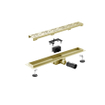 Adema Ralo caniveau de douche - 90cm - avec grille - avec bride - or brossé SW1439617