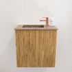 Mondiaz JOYA-DLUX Meuble de toilette 40cm - couleur Oak - Vasque FAYE position Gauche 1 trou de robinet couleur Arena SW1423831