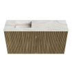 Mondiaz JOYA-DLUX 80cm meuble de salle de bains - couleur Dusk - Vasque FAYE position Gauche Sans trou de robinet couleur Ostra. SW1423407