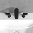 Villeroy & Boch Antao Mitigeur de lavabo à trois trous - avec garniture de vidage Push-Open - Nickel brossé mat (inox) SW974182