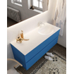 Mondiaz VICA ensemble de meuble de salle de bain - 120cm - meuble sous-vasque jeans - 2 tiroirs - lavabo moon droite - 1 trou de robinet - miroir LED - version XL 60cm haut SW1098203