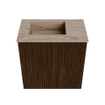 Mondiaz JOYA-DLUX 40cm meuble de toilette - couleur Walnut - Vasque FAYE position Gauche Sans trou de robinet couleur Arena. SW1424317