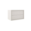 Adema Prime Core Badkamermeubelset - 80x50x45cm - 1 rechthoekige keramische wasbak wit - 1 kraangat - 2 lades - rechthoekige spiegel - mat cotton (beige) SW925853