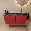 MONDIAZ TURE-DLUX Meuble toilette - 100cm - Fire - EDEN - vasque Lava - position droite - sans trou de robinet SW1103781