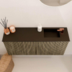 Mondiaz JOYA 90cm meuble de salle de bains - couleur Dusk - Vasque FAYE position Droite 1 trou de robinet couleur Urban. SW1421662