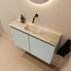 MONDIAZ TURE-DLUX Meuble de toilettes 80cm Greey. EDEN lavabo Frappe position milieu. Sans trou de robinet. SW1102792
