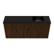 Mondiaz JOYA 90cm toiletmeubel - kleur Walnut - Wastafel FAYE positie Rechts 1 kraangat kleur Urban. SW1421346
