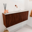 Mondiaz JOYA-DLUX 100cm toiletmeubel - kleur Ruby - Wastafel FAYE positie Midden Zonder kraangat kleur Ostra. SW1423789