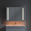 Villeroy & Boch My View armoire de toilette - avec 2 portes avec éclairage LED intégré vertical 100x75x17.3cm 1024981