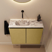 MONDIAZ TURE-DLUX meuble de toilettes 60cm Oro. EDEN lavabo Glace position gauche. Sans trou de robinet. SW1103428