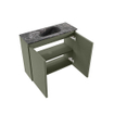 MONDIAZ TURE-DLUX Meuble de toilette 60 cm Army. EDEN lavabo Lava position centrale. Sans trou de robinet. SW1103641