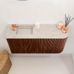 Mondiaz JOYA-DLUX 81.6cm toiletmeubel - ronding rechts kleur Ruby - Wastafel FAYE positie Links 1 kraangat kleur Opalo. SW1423738