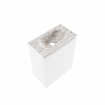 MONDIAZ TURE-DLUX meuble de WC 40 cm Talc. EDEN lavabo Glace position milieu. Sans trou de robinet. SW1103093