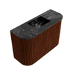 Mondiaz JOYA-DLUX 63.2cm toiletmeubel - ronding links en rechts kleur Ruby - Wastafel FAYE positie Midden Zonder kraangat kleur Lava. SW1423671
