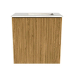 Mondiaz JOYA-DLUX Meuble de salle de bains 40cm - couleur Oak - Vasque FAYE position Droite Sans trou de robinet couleur Ostra. SW1422220