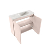 MONDIAZ TURE-DLUX meuble WC 60 cm Rosee. EDEN lavabo Ostra position droite. Avec 1 trou de robinet. SW1105014