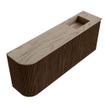 Mondiaz JOYA-DLUX Meuble de salle de bains 101.6cm - arrondi gauche couleur Noyer - Vasque FAYE position Droite 1 trou de robinet couleur Arena SW1424370