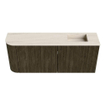 Mondiaz JOYA-DLUX 101.6cm toiletmeubel - ronding links kleur Shadow - Wastafel FAYE positie Rechts 1 kraangat kleur Meli. SW1424924