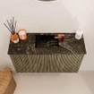 Mondiaz JOYA-DLUX 70cm toiletmeubel - kleur Dusk - Wastafel FAYE positie Midden 1 kraangat kleur Lava. SW1423223