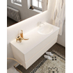 Mondiaz VICA ensemble de meuble de salle de bain - 120cm - meuble sous-vasque lin - 2 tiroirs - lavabo lune droite - 1 trou de robinet - miroir LED - version XL 60cm de haut SW1098285