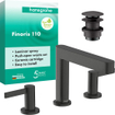 Hansgrohe Finoris Mitigeur lavabo 3 trous avec bonde pop-up br.black chr. SW1389952