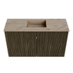 Mondiaz JOYA-DLUX 70cm meuble de salle de bains - couleur Shadow - Vasque FAYE position Milieu 1 trou de robinet couleur Arena. SW1424798
