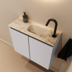 MONDIAZ TURE-DLUX Meuble toilette - 60cm - Cale - EDEN - vasque Frappe - position droite - 1 trou de robinet SW1102665