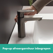 Hansgrohe Talis E wastafelkraan 110 met waste brushed black chroom SW358789