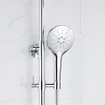 Fortifura Calvi Ensemble de douche pluie - thermostatique - douche principale de 25 cm - flexible en métal - douchette ronde - chrome SW1204418