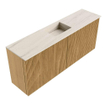 Mondiaz JOYA-DLUX 100cm meuble de salle de bains - couleur Oak - Vasque FAYE position Milieu 1 trou de robinet couleur Meli. SW1423963