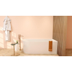 Wiesbaden Zenn baignoire d'angle droite 170 x 75 cm acrylique brillant blanc avec bonde brillant blanc SW1158950