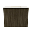 Mondiaz JOYA-DLUX Meuble de toilette 50cm - couleur Shadow - Vasque FAYE position Milieu Sans trou de robinet couleur Meli SW1424860